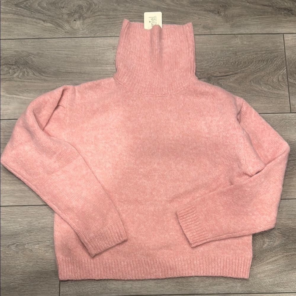 Pink Turtleneck Sweater